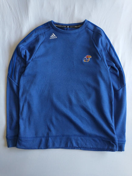 Other - adidas | Men's Kansas Jayhawks Blue Climawarm Sweatshirt Fleece Lined | M